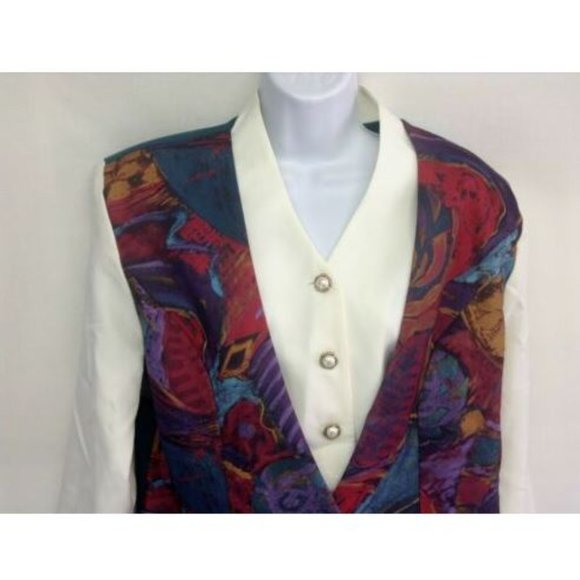 NWT Women's Ivory Blouse Padded Misses 14 - Picture 2 of 4